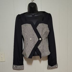 Women's Black and Gray Jacket